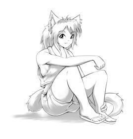 Just a Catgirl Sitting Around